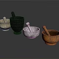 Assorted Mortar And Pestle Tools In Different Colors For Kitchen Use