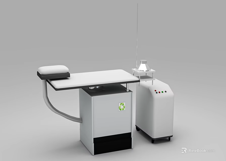 Professional Industrial Ironing Equipment With Stable Worktable And Steam Generator Control Panel 3d model 