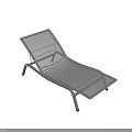 Modern Outdoor Lounge Chair With Aluminum Frame Ergonomic Design And Mesh Seat
