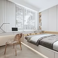 Tatami Bedroom Interior Design With Minimalist Storage Bed Desk And Soft Lighting