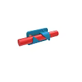 Multi Colored Equipment With Red Tubular Body Yellow Plate And Blue Components