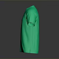 Basic Green Short Sleeve Crew Neck T-Shirt For Casual Daily Wear
