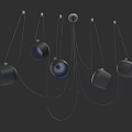 Modern Chandelier Design With Multiple Pendant Lights And Glass Shades For Home Decor