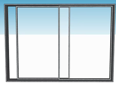 Modern Casement Door Design With Glass Panels And Metal Frame Structure 3d model