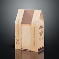 Gluten Free Spaghetti Pasta In Paper Packaging With Transparent Window 3d model