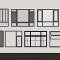 Window combination Aluminum alloy window Folding window Upper and lower Folding window casement window system window balcony floor-to-ceiling window sliding window 3d model