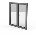 Modern Double Door Storage Cabinet With Glass Panels And Black Metal Frame Design