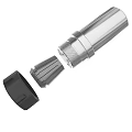 Metal Tubular Equipment Featuring Threaded Design And Detachable Black Cap Gray Conical Part