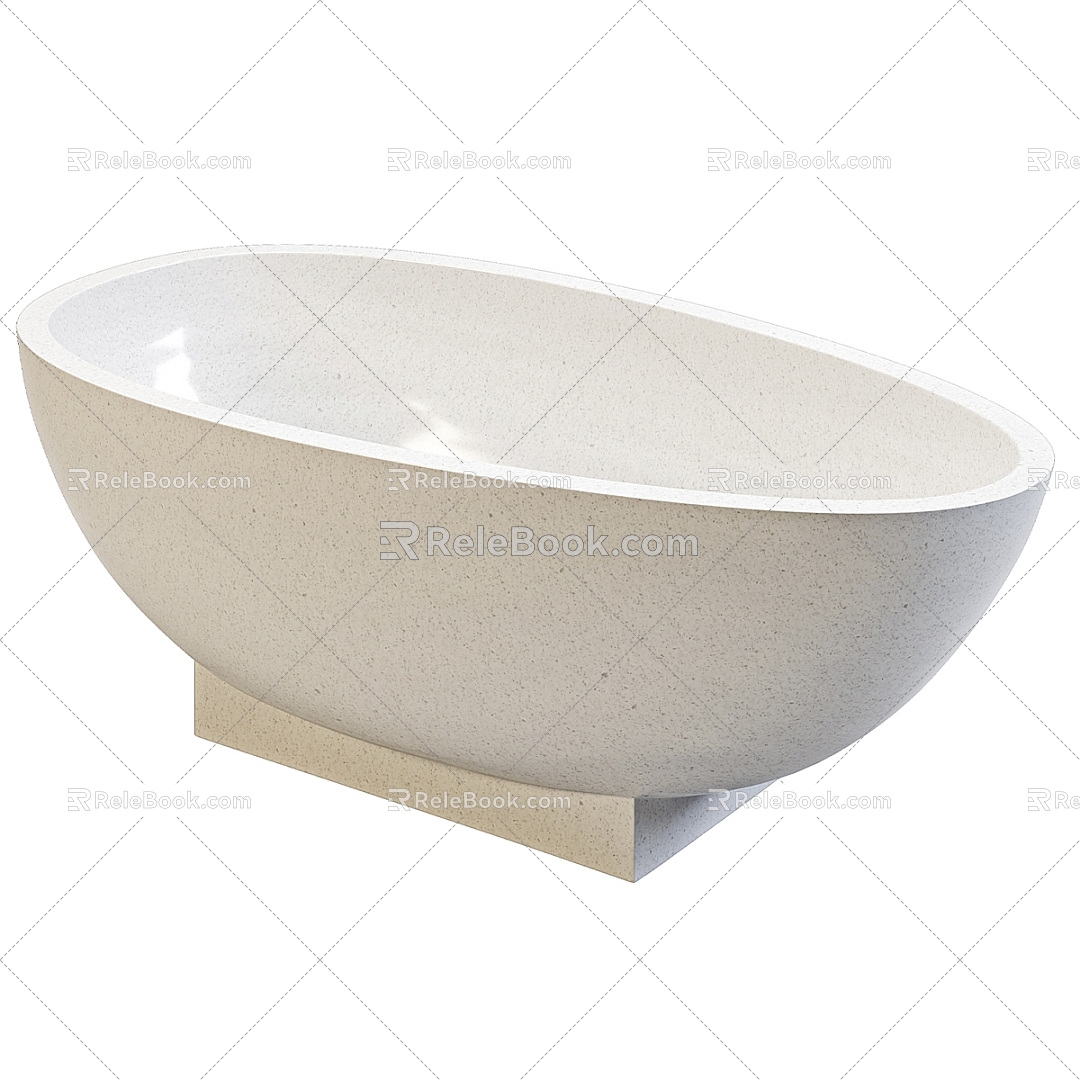 Modern minimalist bathtub 3d model