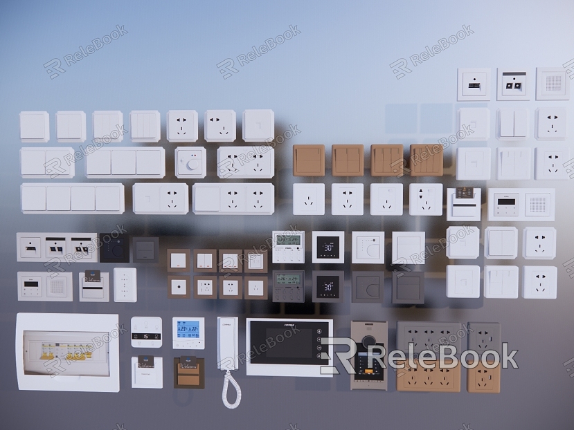 Component hardware switch socket combination model