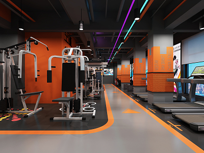 Modern Gym 3d model