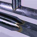 Welded Metal Pipes With Shiny Metallic Surface And Smooth Weld Seams