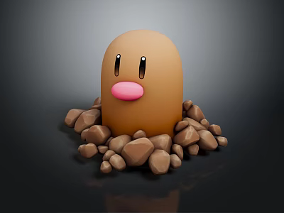 Hamster Mole Cartoon Mole CG Hamster 3d model