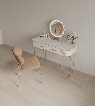 Light Luxury Dressing Table 3d model