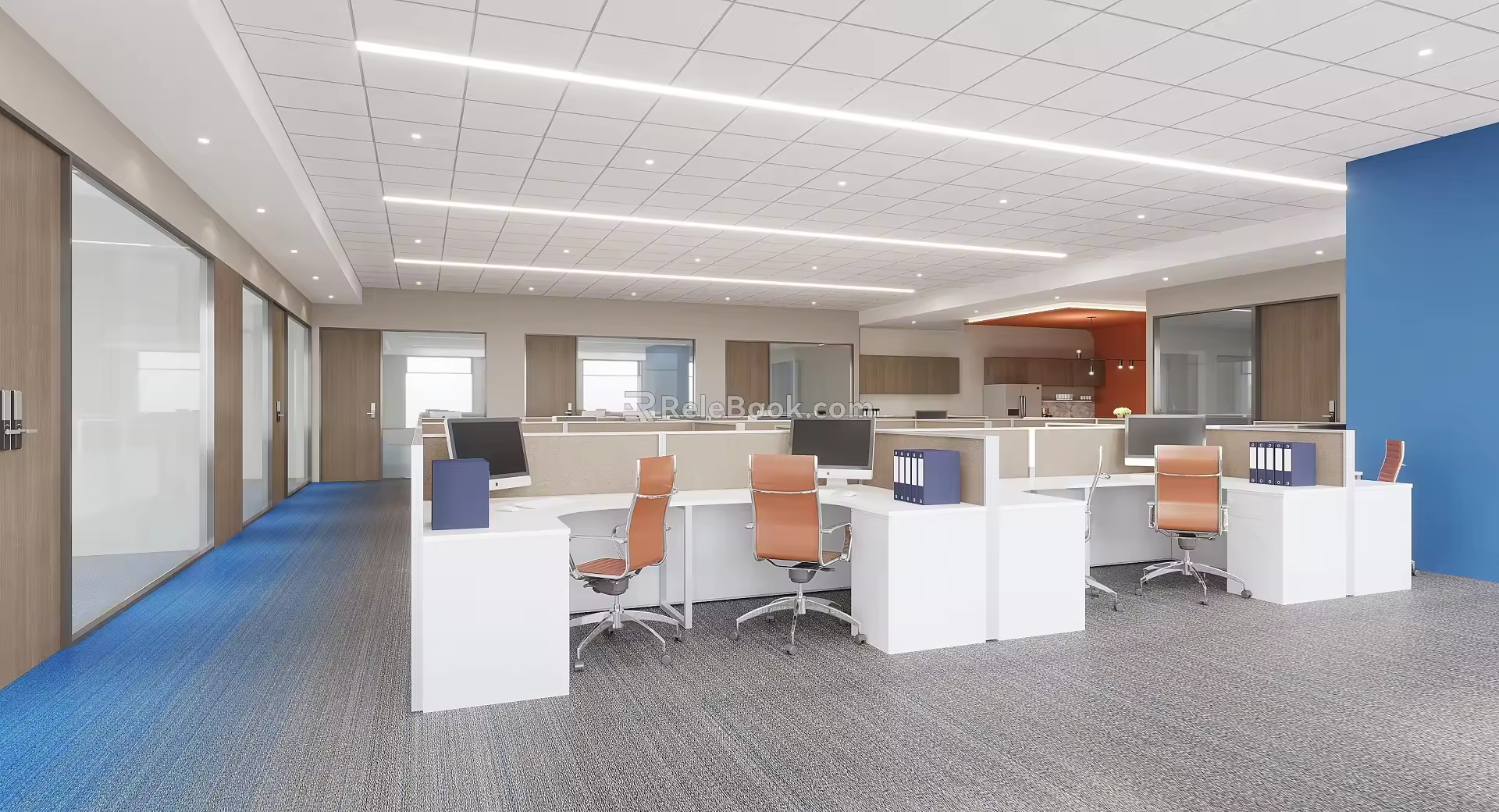 Open office area 3d model
