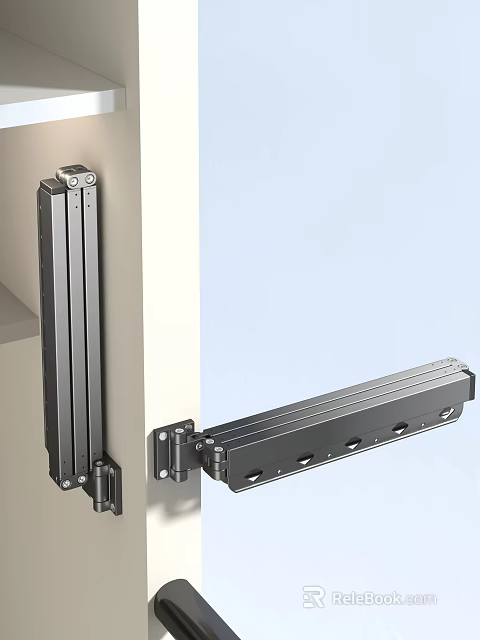 Heavy Duty Metal Sliding Rail Hardware For Furniture Installation And Adjustment 3d model 