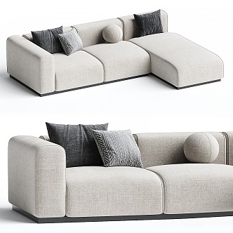 Modern Corner Sofa Braid Multiplayer Sofa 3d model