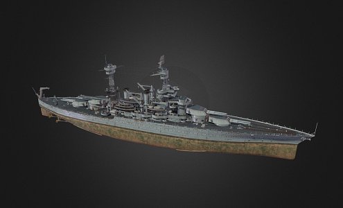 modern warship destroyer weapon ship cruiser ship 3d model