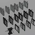 Public Facilities Security Access Control Turnstiles With Different Types And Designs 3d model
