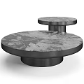 Modern Coffee Tables With Marble Tops Round And Rectangular Shapes And Colored Bases 3d model