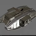 Armored Military Vehicle With Heavy Duty Tracks And Reinforced Steel Body Structure