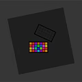 Colorful Square Pattern Decorative Ornament Set with Black Modern Sleek Box Design