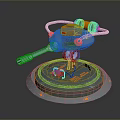 laser tower turret turntable sci-fi tower defense game tower defense sci-fi turret game turret game turret 3d model
