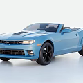 Light Blue Convertible Sports Car With Black Wheels And Open Top Design