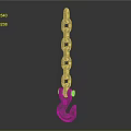 Industrial Equipment Durable Metal Chain with Hook for Heavy Lifting Operations