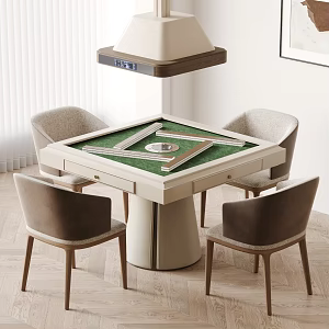 Modern Chess and Card Table Mahjong Table and Chair Smoking Machine Leisure Chair Single Chair Mahjong Table 3d model