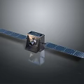 Advanced Satellite Equipment With Extended Solar Panels And Sturdy Metallic Body