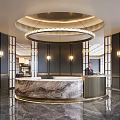 Elegant Modern Chinese Restaurant Interior With Hanging Lamps Sofa Seats And Wooden Floors