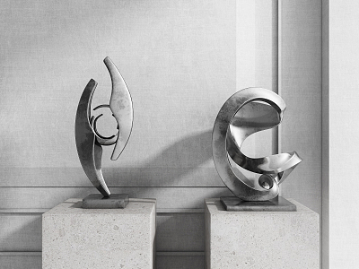 Modern Sculpture Metal Abstract Sculpture model