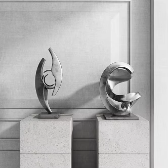 Modern Sculpture Metal Abstract Sculpture 3d model