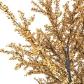 Golden Arbor Tree With Golden Leaves And Slender Trunk On Base Stand