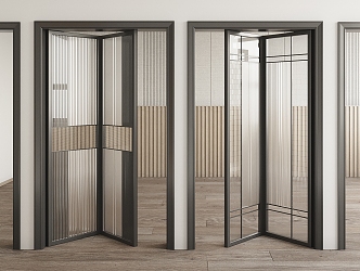 Modern sliding door sliding door glass door 3d model