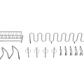 Bicycle Parts Line Drawing With Gear Chain Frame And Outline Illustration
