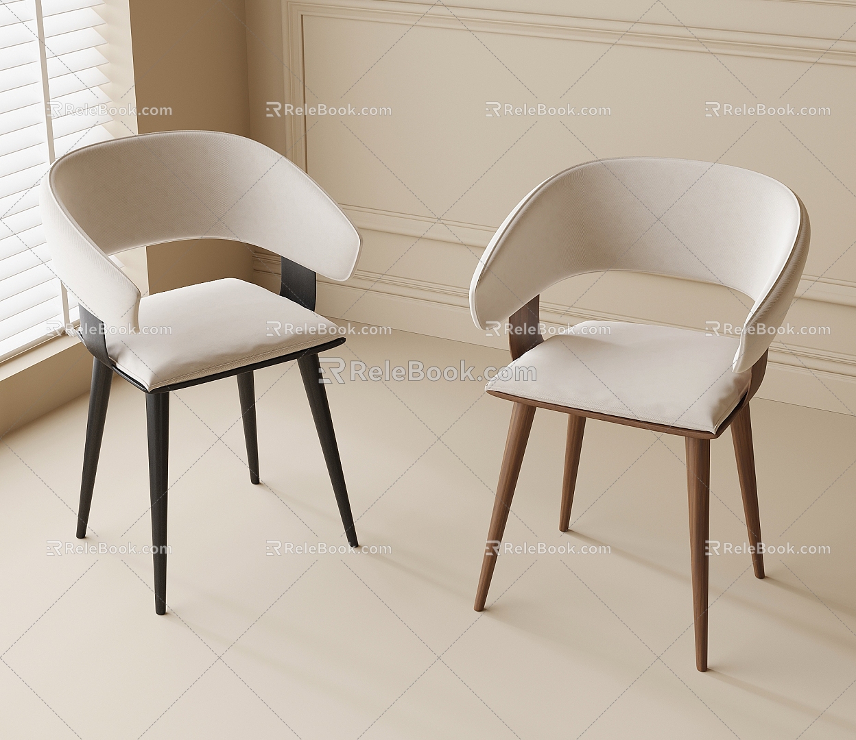 Dining Chair Single Chair 3d model