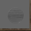 Minimalist White Circular Wall Decor With Striped Texture For Modern Interior 3d model