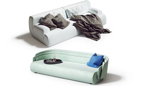 Modern Combination Sofa Simple Double Sofa 3d model