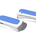 AQUARELAX Modern White And Blue Massage Bed With Sleek Design And Illumination
