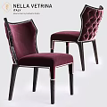 Elegant Burgundy Velvet Stool With Rivet Decor And Sturdy Wooden Legs Design