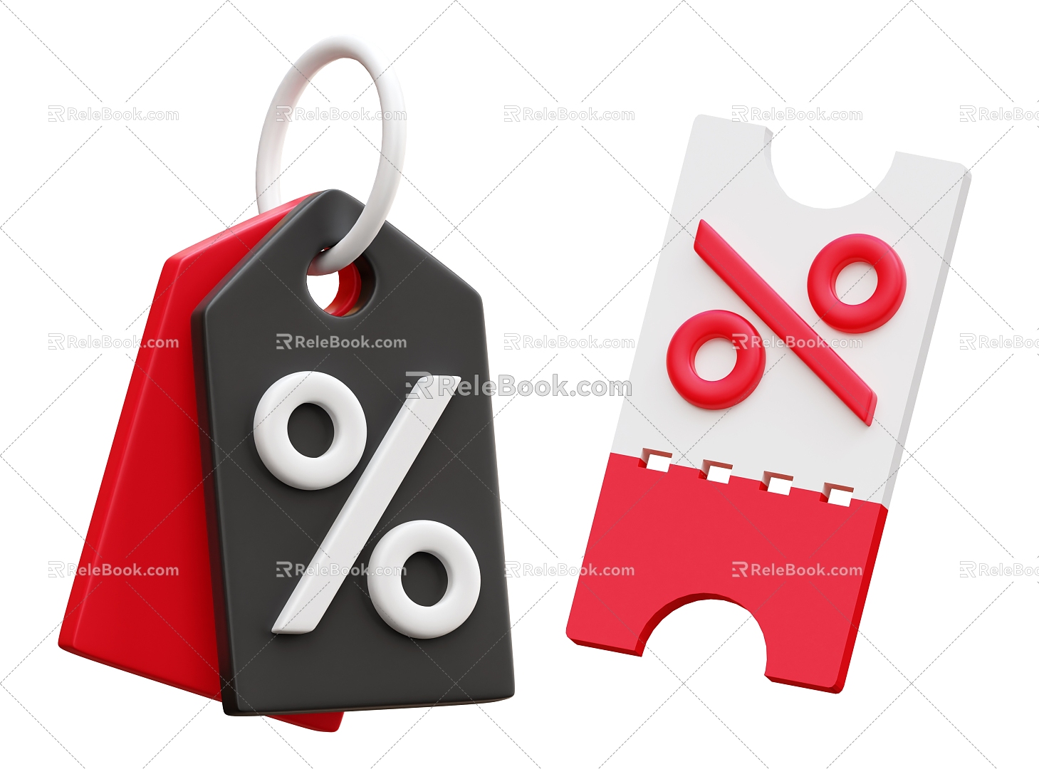 Modern Percent Hanger 3d model