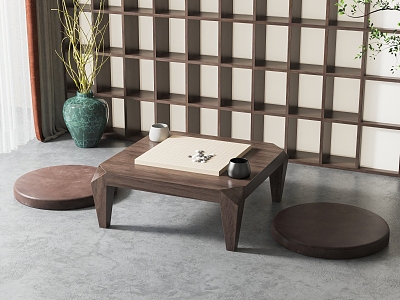 New Chinese Go Table Tatami Go Table Mat 3d model