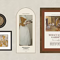 Wall Decor With Framed Paintings Clock And Miracle Louis Garden Art