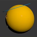 Yellow Smiley Face With Blue Halo And Cheerful Expression On Dark Surface