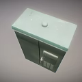 Green Metal Industrial Control Cabinet With Lockable Door And Ventilation Grille
