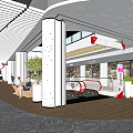 Modern shopping mall shopping mall aisle shopping mall atrium shopping mall net red punch point shopping mall rest area shopping mall elevator 3d model