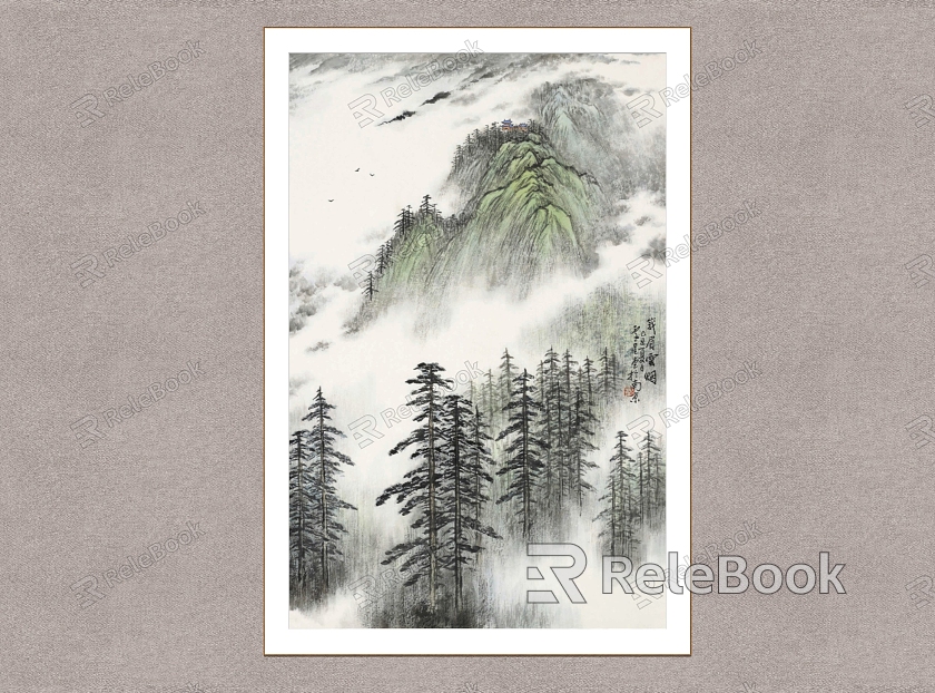 Decorative Painting Emei Yanyun Lu Xingtang Landscape Painting model