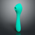 Green Silicone Vibrator With Smooth Handle And Ergonomic Design Product